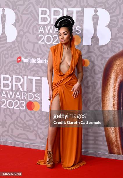 Leigh-Anne Pinnock attends The BRIT Awards 2023 at The O2 Arena on February 11, 2023 in London, England.