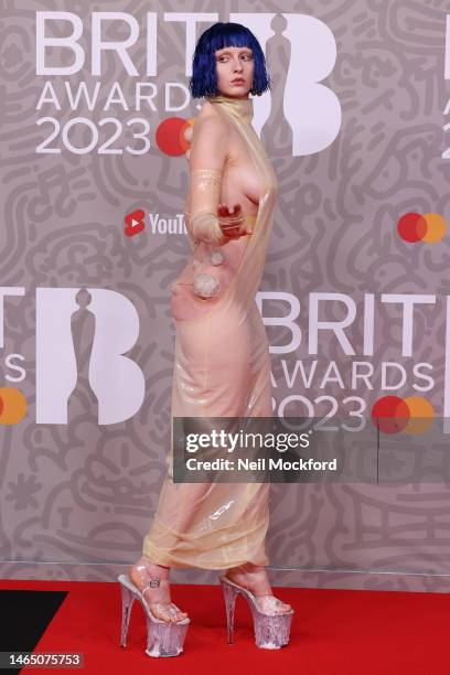 Ashnikko attends The BRIT Awards 2023 at The O2 Arena on February 11, 2023 in London, England.