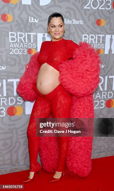 Jessie J attends The BRIT Awards 2023 at The O2 Arena on February 11, 2023 in London, England.