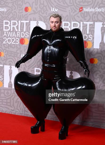 Sam Smith attends The BRIT Awards 2023 at The O2 Arena on February 11, 2023 in London, England.