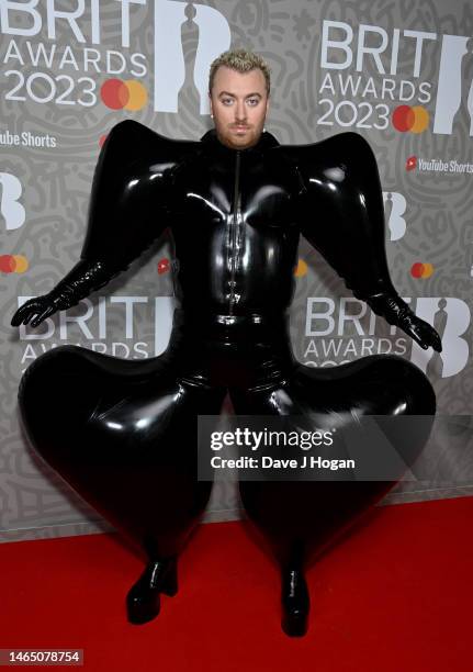 Sam Smith attends The BRIT Awards 2023 at The O2 Arena on February 11, 2023 in London, England.