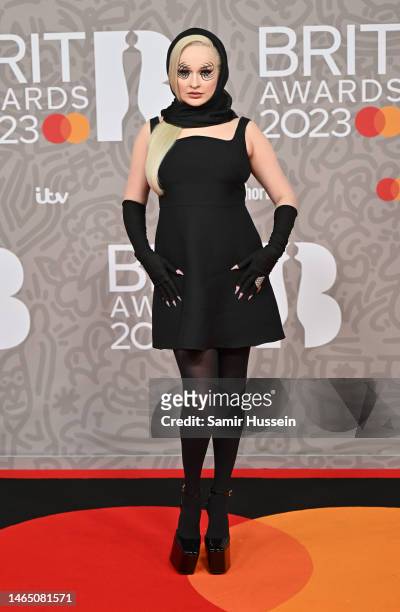 Kim Petras attends The BRIT Awards 2023 at The O2 Arena on February 11, 2023 in London, England.