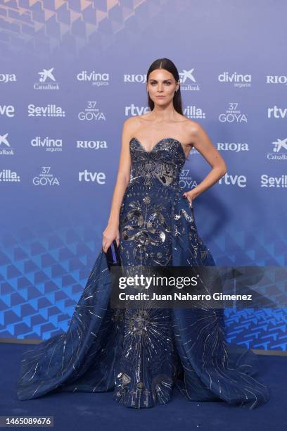 Amaia Salamanca attends the red carpet at the Goya Awards 2023 at FIBES Conference and Exhibition Centre on February 11, 2023 in Seville, Spain.