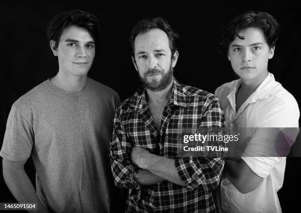 Apa, Luke Perry, and Cole Sprouse from the cast of 'Riverdale'