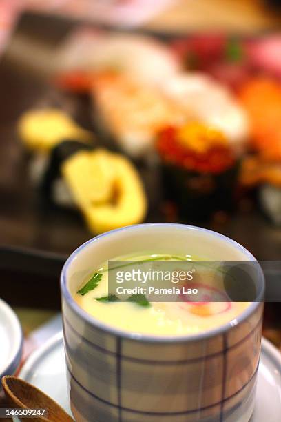 japanese food - chawanmushi stock pictures, royalty-free photos & images