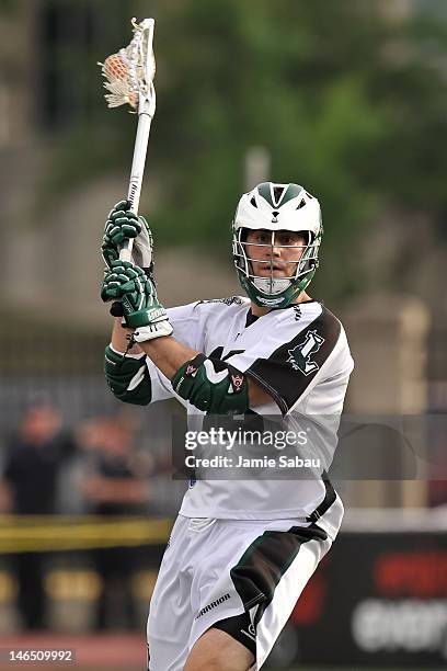 Stephen Peyser of the Long Island Lizards controls the ball against the Ohio Machine on June 16, 2012 at Selby Stadium in Delaware, Ohio.