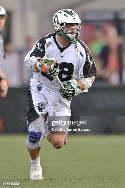 Greg Gurenlian of the Long Island Lizards controls the ball against the Ohio Machine on June 16, 2012 at Selby Stadium in Delaware, Ohio.