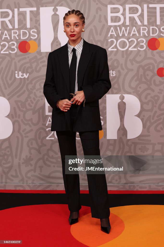 Adwoa Aboah attends The BRIT Awards 2023 at The O2 Arena on February