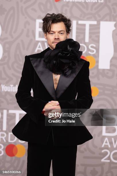 Harry Styles attends The BRIT Awards 2023 at The O2 Arena on February 11, 2023 in London, England.