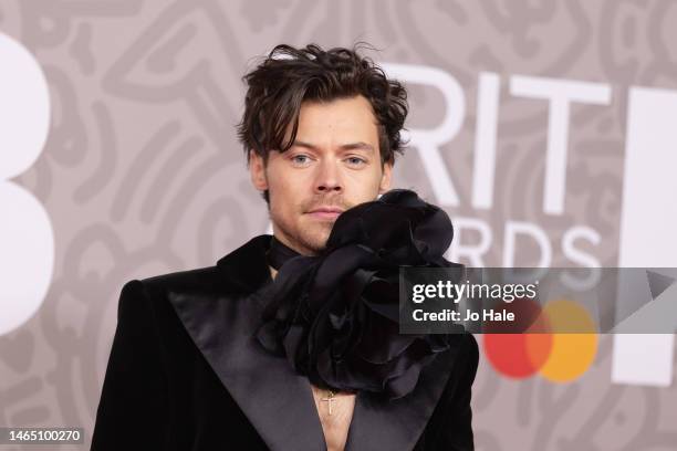 Harry Styles attends The BRIT Awards 2023 at The O2 Arena on February 11, 2023 in London, England.