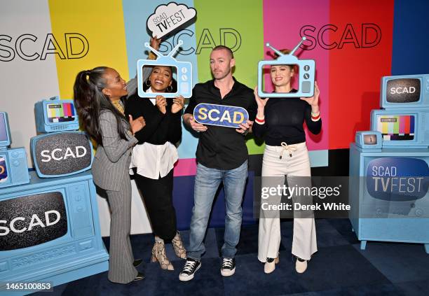 Sonja Sohn, Iantha Richardson, Jake McLaughlin and Erika Christensen attend "Will Trent” during SCAD TVFEST 2023 on February 11, 2023 in Atlanta,...