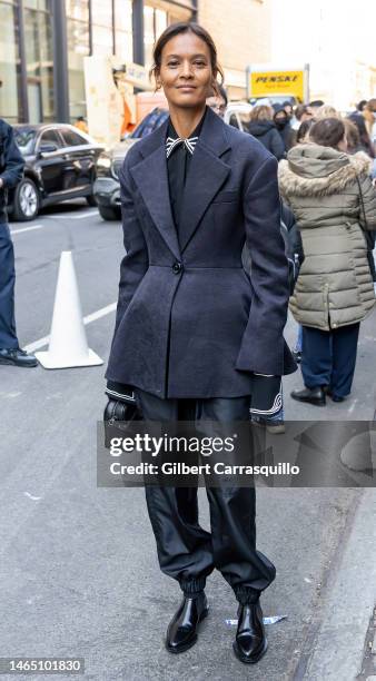 Liya Kebede attends the Proenza Schouler show during New York Fashion Week at Chelsea Factory on February 11, 2023 in New York City.