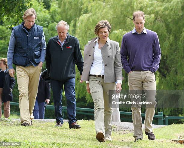 Damien Aspinall,Charlie Mayhew of Tusk Trust, Kate Silverton and Prince William, Duke of Cambridge visit Port Lympne Wild Animal Park on June 6, 2012...