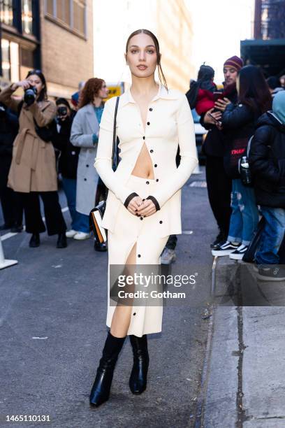 Maddie Ziegler attends the Proenza Schouler fashion show during New York Fashion Week: The Shows at Chelsea Factory on February 11, 2023 in New York...