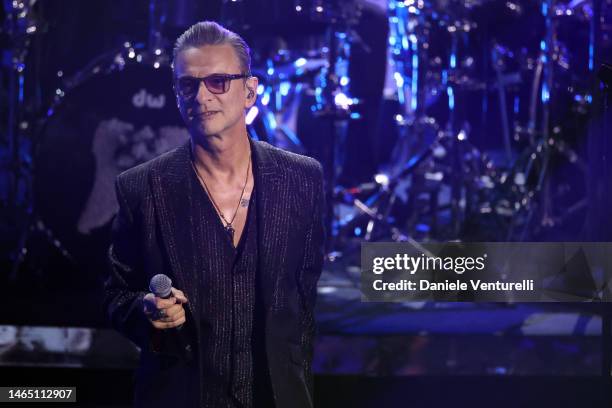 Dave Gahan of Depeche Mode attends the 73rd Sanremo Music Festival 2023 at Teatro Ariston on February 11, 2023 in Sanremo, Italy.