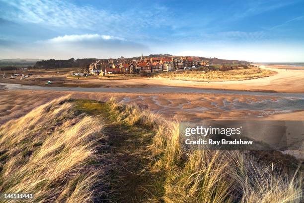 landscape of alnmouth - northumberland stock pictures, royalty-free photos & images