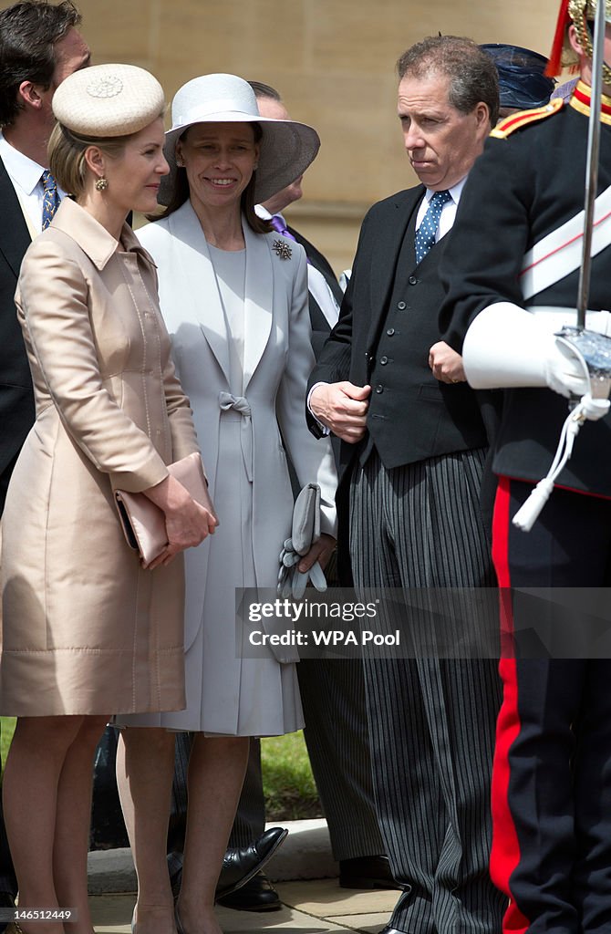 Queen Elizabeth II and Members Of The Royal Family Attend The Order Of The Garter Service