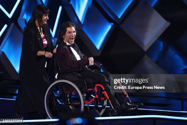 Actor Telmo Irureta receives the Goya for best new actor for 'La consagracion de la primavera', at the Palacio de Congresos y Exposiciones FIBES, on...