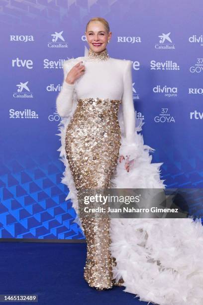 Belen Rueda attends the red carpet at the Goya Awards 2023 at FIBES Conference and Exhibition Centre on February 11, 2023 in Seville, Spain.