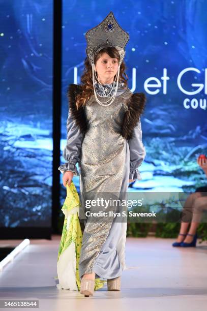 Model walks the runway for Lulu Et Gigi during the Runway 7 Fall/Winter 2023 Shows at Sony Hall on February 11, 2023 in New York City.