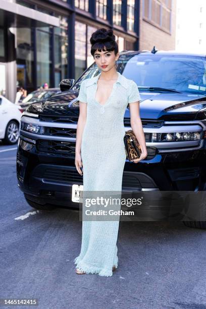 Rowan Blanchard attends the Proenza Schouler show during New York Fashion Week: The Shows at Chelsea Factory on February 11, 2023 in New York City.