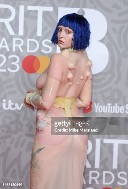 Ashnikko attends The BRIT Awards 2023 at The O2 Arena on February 11, 2023 in London, England.