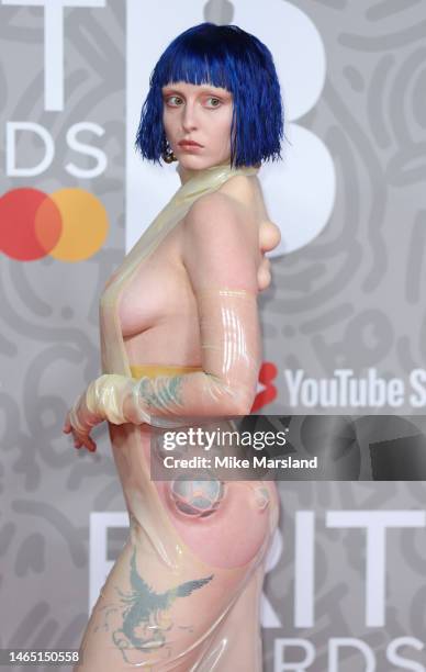 Ashnikko attends The BRIT Awards 2023 at The O2 Arena on February 11, 2023 in London, England.