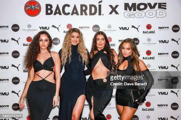 Fjolla Kras, Antigoni Buxton, Sophia Buxton and Danica Taylor attend the Manny Norté X BACARDÍ Rum MOVE GOOD BRITS After Party hosted after The BRIT...