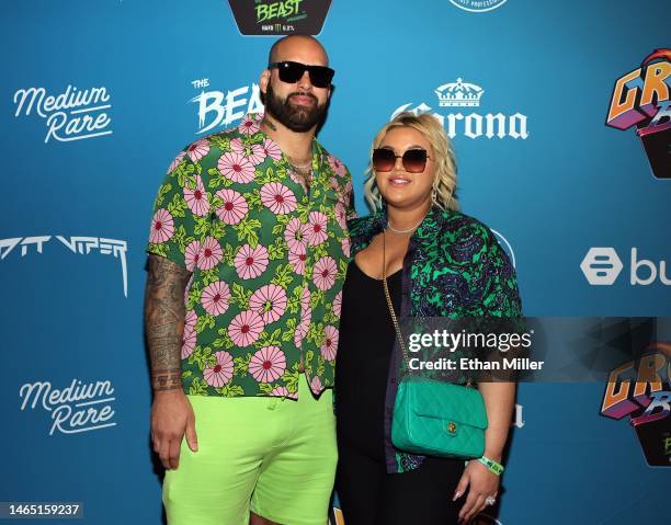 Lawrence Guy and Andrea Guy attends2023 Gronk Beach at Talking Stick Resort on February 11, 2023 in Scottsdale, Arizona.