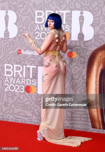 Ashnikko attends The BRIT Awards 2023 at The O2 Arena on February 11, 2023 in London, England.