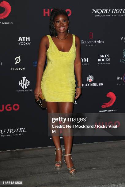 Clara Amfo attends the Sony Music BRIT Awards 2023 afterparty at Nobu Hotel on February 11, 2023 in London, England.