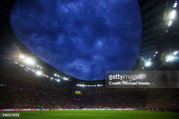 General view during the UEFA EURO 2012 group C match between Croatia and Spain at The Municipal Stadium on June 18, 2012 in Gdansk, Poland.