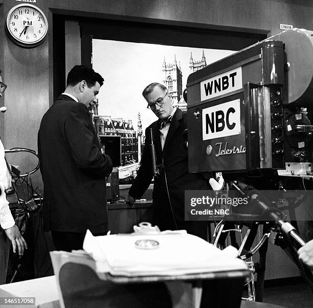 The Coronation of Queen Elizabeth II" -- Pictured: NBC News' Frank Blair, Dave Garroway covering the coronation of Queen Elizabeth II on June 2, 1953...