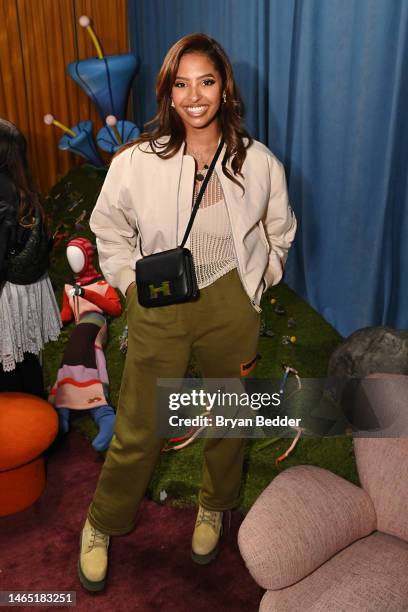 Natalia Bryant attends the 'Ella Emhoff Likes to Knit Pop-Up' during NYFW: The Shows 2023 at Spring Studios on February 11, 2023 in New York City.