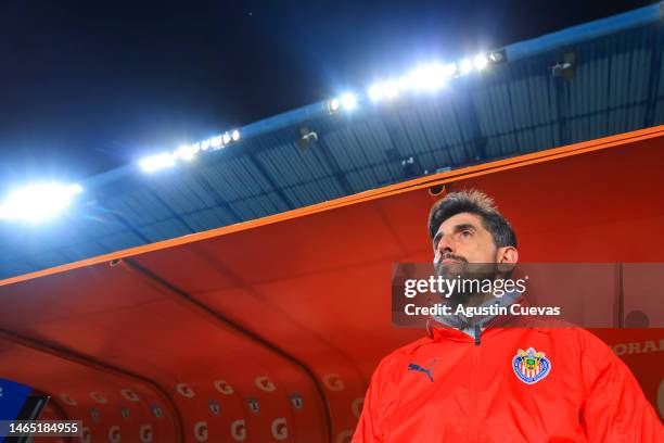 Veljko Paunovic, coach of Chivas looks on prior the 6th round match between Pachuca and Chivas as part of the Torneo Clausura 2023 Liga MX at Hidalgo...