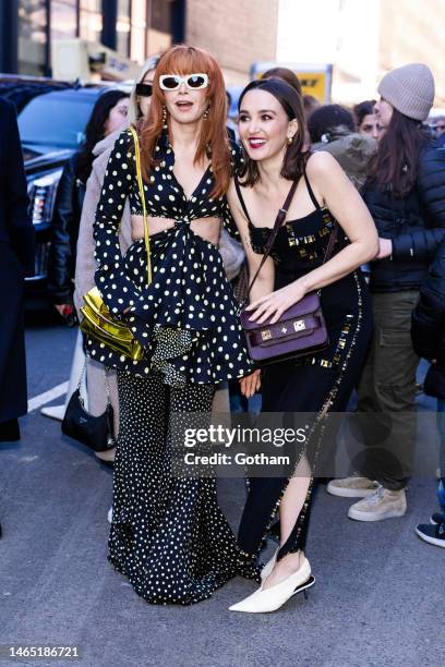 Natasha Lyonne and Chloe Fineman attend the Proenza Schouler fashion show during New York Fashion Week: The Shows at Chelsea Factory on February 11,...