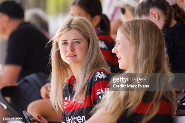 Wanderers fans look on from the grandstand during the round 14 A-League Women's match between Western Sydney Wanderers and Wellington Phoenix at...