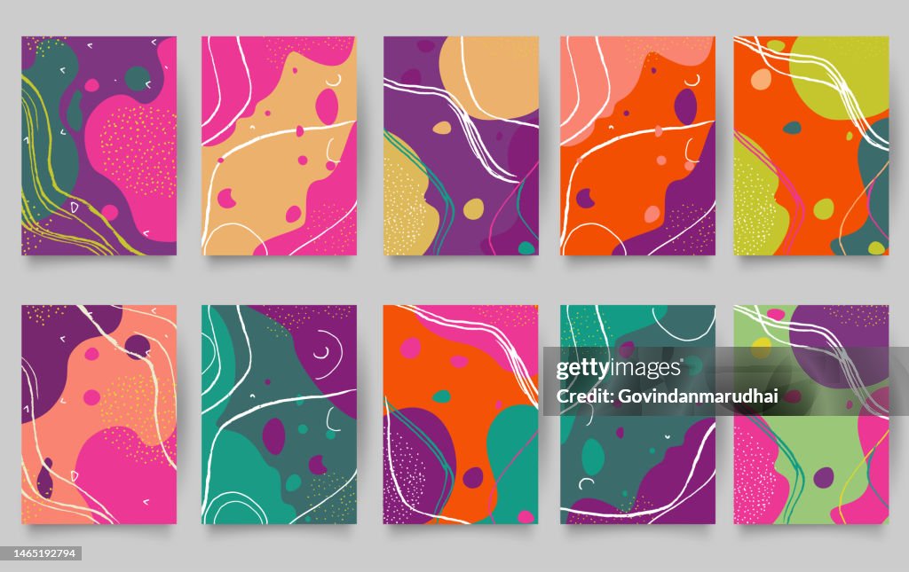 Complex Multy Color Design Trendy Multi Color Abstract Templates High-Res Vector Graphic - Getty ...