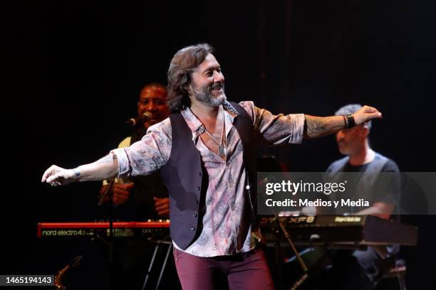 Diego Torres performs on stage during a live concert at Pepsi Center WTC on February 11, 2023 in Mexico City, Mexico.