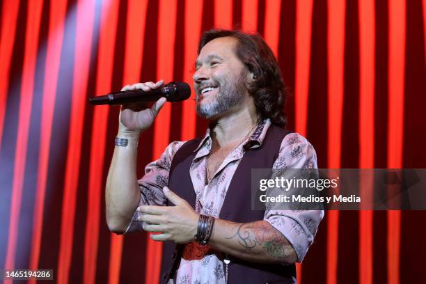 Diego Torres performs on stage during a live concert at Pepsi Center WTC on February 11, 2023 in Mexico City, Mexico.