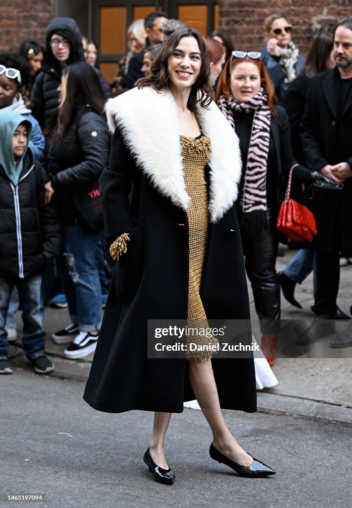 Sofia Coppola is seen wearing black and white faux fur collar coat News  Photo - Getty Images