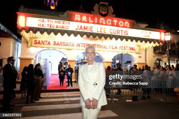 Jamie Lee Curtis attends the Maltin Modern Master Award Ceremony during the 38th Annual Santa Barbara International Film Festival at the Arlington...