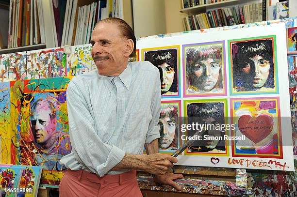 American Illustrator and graphic artist Peter Max unveils his Paul McCartney Portrait Series at the Peter Max Studio on June 18, 2012 in New York...