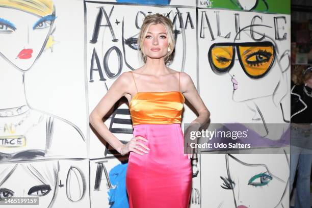 Sophie Sumner attends the Alice & Olivia Fall 2023 Presentation at Highline Stages on February 11, 2023 in New York City.