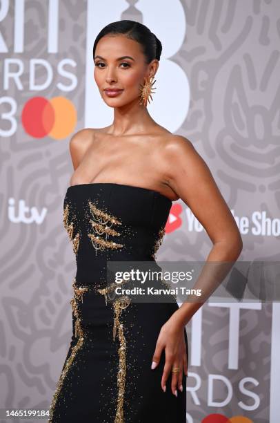 Maya Jama attends The BRIT Awards 2023 at The O2 Arena on February 11, 2023 in London, England.