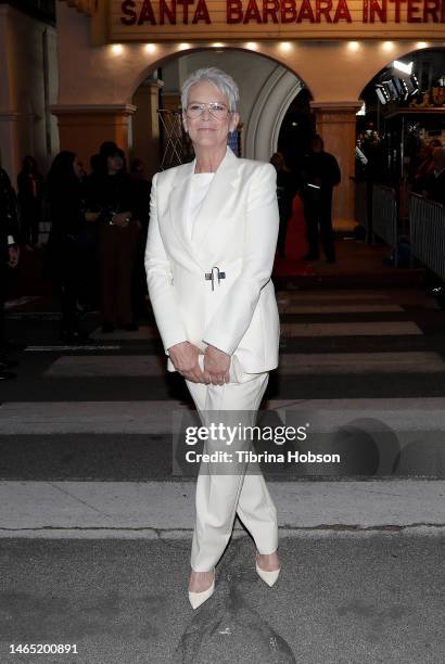 Jamie Lee Curtis attends the Maltin Modern Master Award ceremony during the 38th Annual Santa Barbara International Film Festival at Arlington...