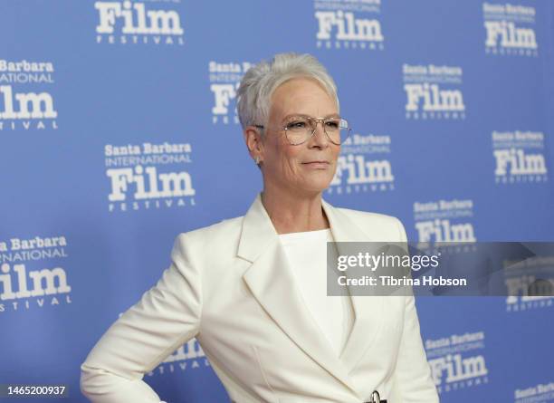 Jamie Lee Curtis attends the Maltin Modern Master Award ceremony during the 38th Annual Santa Barbara International Film Festival at Arlington...