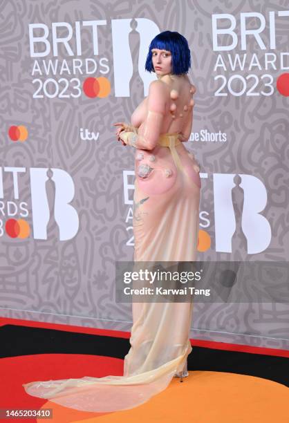 Ashnikko attends The BRIT Awards 2023 at The O2 Arena on February 11, 2023 in London, England.