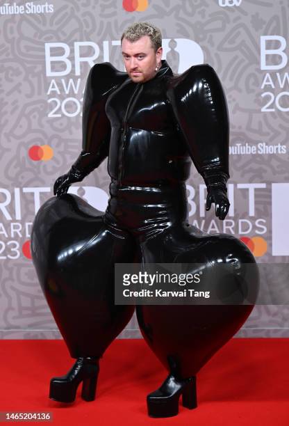 Sam Smith attends The BRIT Awards 2023 at The O2 Arena on February 11, 2023 in London, England.