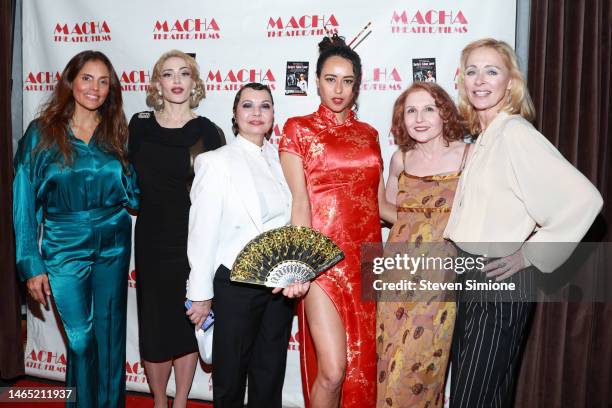 Kesia Elwin, Kate Patel, Odalys Nanin, Bruna Bertossi, Myeva Surjic, and Lydie M. Denier attend the Opening Night Performance Of "Garbo's Cuban...